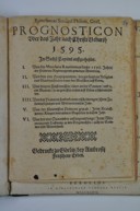 Horoskop na rok 1595 B. Scultetusa. Egzemplarz przechowywany w Bibliotece Górnołużyckiego Towarzystwa Naukowego (OLB) w Görlitz. Fot. AP.