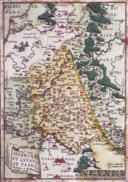Mapa Marchii Miśnieńskiej i Łużyc B. Scultetusa wydanie z ok. 1600 r. Wikipedia.
