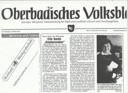 Rezension des Buchs „Baudenzauber“ zusammen mit dem Foto von Erle Bach in „Oberbadisches Volksblatt“, 1990 Nr. 220.