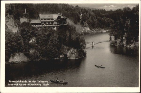 Turmsteinbaude an der Talsperre Boberröhrsdorf-Hirschberg i. Rsgb. [Dokument ikonograficzny]