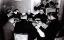 10. Fr. D. Kostial, during the Christmas and New Year's meeting with the family of Zbigniew Domosławski (December 1972). On the right, the pastor, Fr. Monsignor Franciszek Krosman, on the left obscured Fr. Monsignor Michael Banach.  Fot. za: Skarbiec Ducha Gór, nr 2 (30), str. 5. Jelenia Góra 2004.