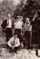 Fot. 13 - Tadeusz Kosiński, Urszula Dudziak, Andrzej Łuczyński, Lala Kozłowski, Stadnicki, um 1960.