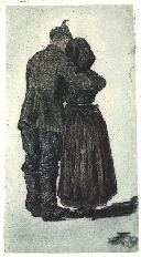 5. Erich Fuchs, Liebespaar, 1923, Firnis, 27. Grafik in der Sammlung Typen und Gestalten Der Besitz von Riesengebirgsmuseum in Jelenia Gora.