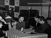 196x-10  Lata 60-te  Jawor, Międzyzakładowy Klub "Relaks", ul.Piastowska    Od lewej: drugi - Zdzisław Bagiński, Czesław Szudrawy, Henryk Ugniewski, Jerzy Czerniawski, Janusz Terlega