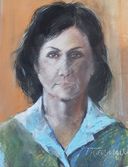 ''Portret żony Aleksandry'', 1987, pastel 37x47.
