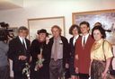 11. Wernisaż wystawy ''Begegnungen II / Spotkania II'' w BWA Jelenia Góra. Od lewej: T. Kaczmarek, Hanneke Blessing, Teo Huentemann, marzec 1994 r.