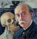 Wlastimil Hofman, „Autoportret z czaszką”
