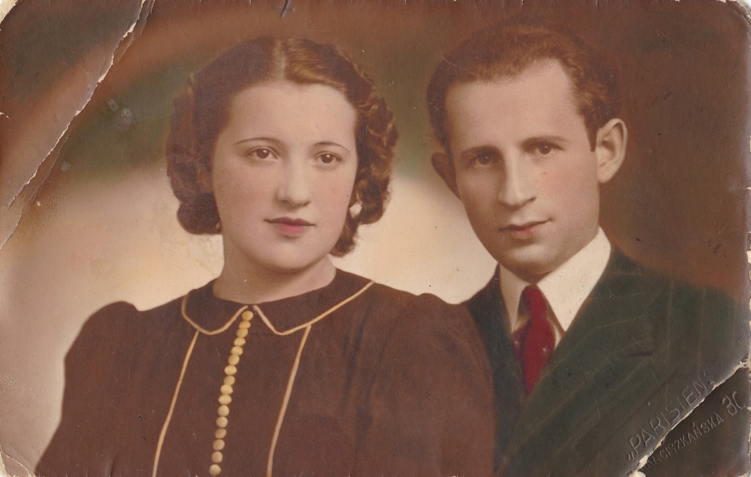 Siostra Lola z mężem (zginęli obydwoje) - zdjęcie z Łodzi z 15.11.1936 r.