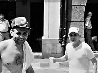 1996-71  8 czerwca 1996  Jawor, Rynek  II Półmaraton Jaworski o Puchar Burmistrza Jawora    Po prawej: Stefan Mielczarek  W tle fragment pierzei zachodniej