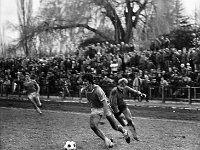 1979-34  1979/1980  Jawor, ul. Parkowa 8, stadion miejski  Mecz ligowy Kuźni Jawor      Zawodnicy Kuźni Jawor w ciemnych spodenkach.Henryk Dulik z prawej.
