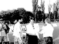 1994-19  1994  Jwor, Parkowa 8, stadion miejski  II Międzynarodowy Turniej Piłkarski o puchar  Burmistrza m. Jawora i Ziemi Jaworsko-Bolkowskiej    Turniej zawodników do lat 18. W rozgrywkach zaplanowano udział zawodników z Francji(A.S. Maroeuill), Czech ( reprezentacja okręgu Nachod), Chrobry Głogów, Amico Lubin, Ślęza Wrocław, reprezentacja juniorów byłego powiatu jaworsjiegooraz gospodarze Kuźnia ŚJawor. Wygrali juniorzy klasy międzyokręgowej jaworskiej Kużni pod wodzą trenera Zbigniewa Bieli.