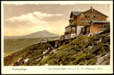 Riesengebirge. Prinz Heinrich-Baude, 1410 m ü. M., mit Schneekoppe, 1605 m [Dokument ikonograficzny]