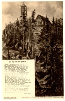 Isergebirge. Hochstein bei Schreiberhau, 1058 m. ü. M. [Dokument ikonograficzny]
