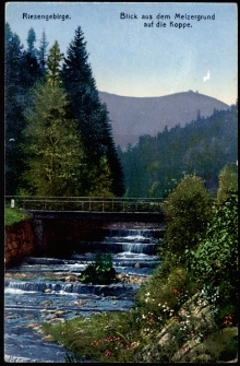 Riesengebirge. Blick aus dem Melzergrund auf die Koppe. [Dokument ikonograficzny]