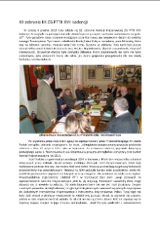 XII zebranie Komisji Krajoznawczej ZG PTTK XVII kadencji [Dokument elektroniczny]