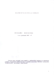 Oczami dziecka : lata pionierskie 1945-1947