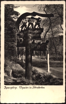 Riesengebirge. Wegweiser in Schreiberhau [Dokument ikonograficzny]
