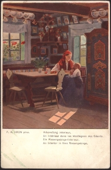 Krkonošský interieur. Ein Riesengebirgs-Interieur. [Dokument ikonograficzny]