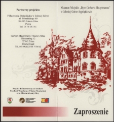 Jubileuszowy Koncert z okazji 150. rocznicy urodzin Gerharta Hauptmanna oraz 100. rocznicy przyznania literackiej nagrody Nobla - zaproszenie [Dokument życia społecznego]