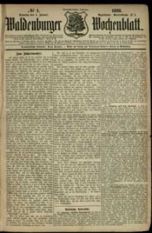 Waldenburger Wochenblatt, Jg. 34, 1888, nr 1