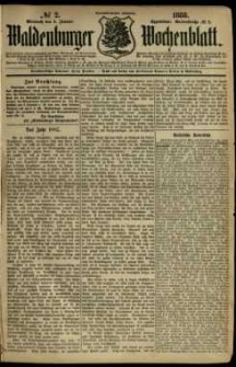Waldenburger Wochenblatt, Jg. 34, 1888, nr 2