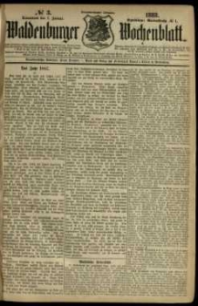 Waldenburger Wochenblatt, Jg. 34, 1888, nr 3