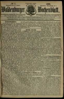 Waldenburger Wochenblatt, Jg. 34, 1888, nr 7