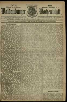 Waldenburger Wochenblatt, Jg. 34, 1888, nr 14