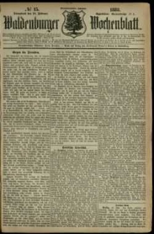 Waldenburger Wochenblatt, Jg. 34, 1888, nr 15