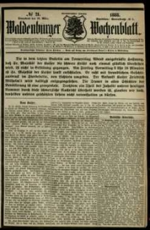 Waldenburger Wochenblatt, Jg. 34, 1888, nr 21
