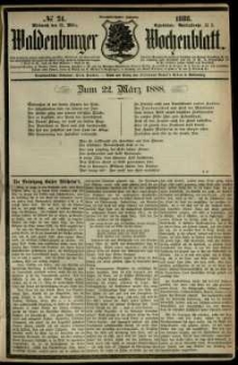 Waldenburger Wochenblatt, Jg. 34, 1888, nr 24