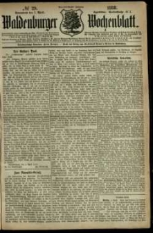 Waldenburger Wochenblatt, Jg. 34, 1888, nr 29