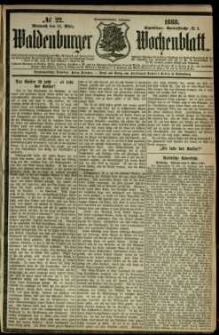 Waldenburger Wochenblatt, Jg. 34, 1888, nr 22