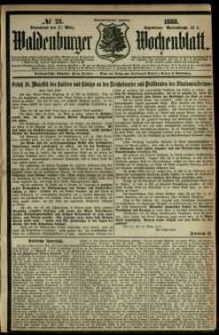 Waldenburger Wochenblatt, Jg. 34, 1888, nr 23