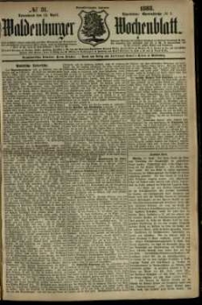 Waldenburger Wochenblatt, Jg. 34, 1888, nr 31