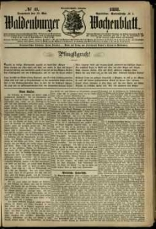 Waldenburger Wochenblatt, Jg. 34, 1888, nr 41