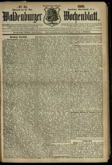 Waldenburger Wochenblatt, Jg. 34, 1888, nr 44