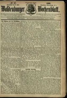 Waldenburger Wochenblatt, Jg. 34, 1888, nr 47