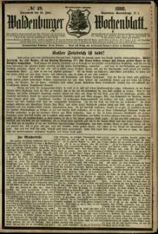 Waldenburger Wochenblatt, Jg. 34, 1888, nr 49