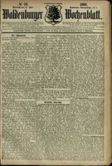 Waldenburger Wochenblatt, Jg. 34, 1888, nr 52
