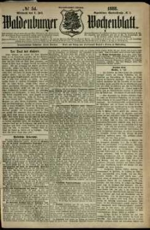 Waldenburger Wochenblatt, Jg. 34, 1888, nr 54
