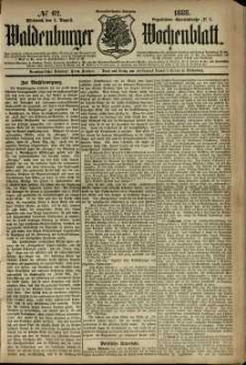 Waldenburger Wochenblatt, Jg. 34, 1888, nr 62