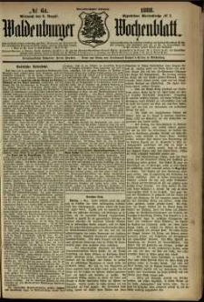 Waldenburger Wochenblatt, Jg. 34, 1888, nr 64