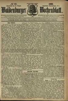 Waldenburger Wochenblatt, Jg. 34, 1888, nr 67