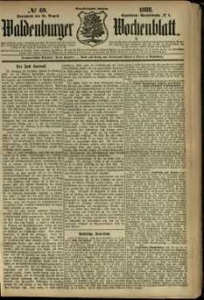 Waldenburger Wochenblatt, Jg. 34, 1888, nr 69