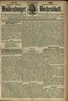 Waldenburger Wochenblatt, Jg. 34, 1888, nr 72