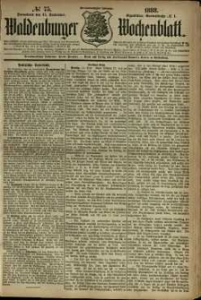 Waldenburger Wochenblatt, Jg. 34, 1888, nr 75