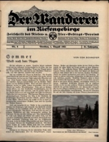 Der Wanderer im Riesengebirge, 1931, nr 8