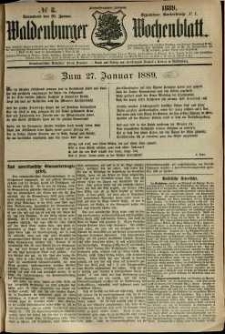 Waldenburger Wochenblatt, Jg. 35, 1889, nr 8