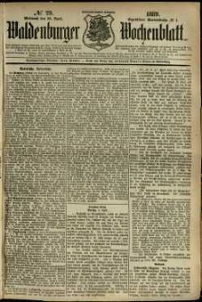 Waldenburger Wochenblatt, Jg. 35, 1889, nr 29